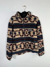 Vintage Wild Things fleece 80s vtg deep pile zip up aztec pattern jacket