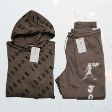 Air Jordan 2 PC Sweatsuit in Java Brown Men's Size XL Fleece Tracksuit Set NWT