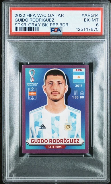 2022 PANINI FIFA WORLD CUP QATAR PURPLE  Guido Rodriguez ARG14
