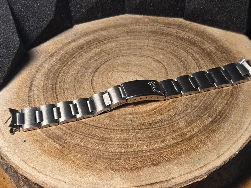 Bracelet montre acier 18mm vintage Ogival original pour boîtier suisse