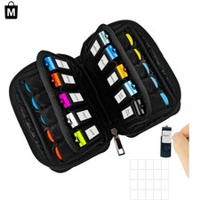 Stylish Black 20-Slot Neoprene USB Drive Organizer – Protect & Access Easily
