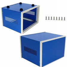 Contenitore Metallico Rosfix, Blu | 120x320x268 mm | Per Progetti Elettronici