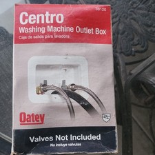 Oatey Centro Washing Machine Outlet Box Face Plate Brackets Fittings 38120 White