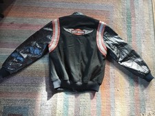 Vintage Harley Davidson Jacket Leather Wool Patches Small