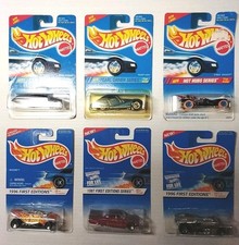 Hot Wheels by Mattel 6 Vintage Lot All New Sealed Diecast Collectable Cars