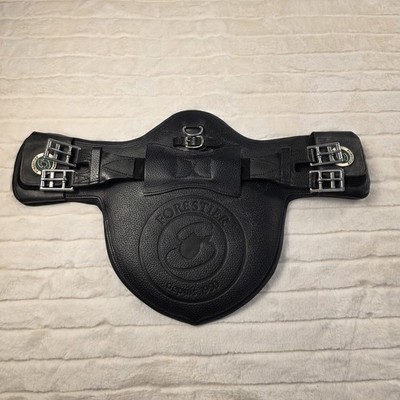 Forestier Short Belly Guard Girth 50-20 Black Leather Dressage New Condition