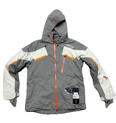 Spyder Leader Men's L  Ski Pro Snowboard Jacket Concrete 45W NWT $550 Demo Team