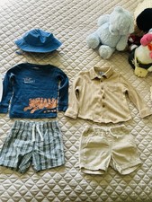Lot of 9 2T -24 Months Baby Boy Clothes Carter's H M One Shirt From England EUC