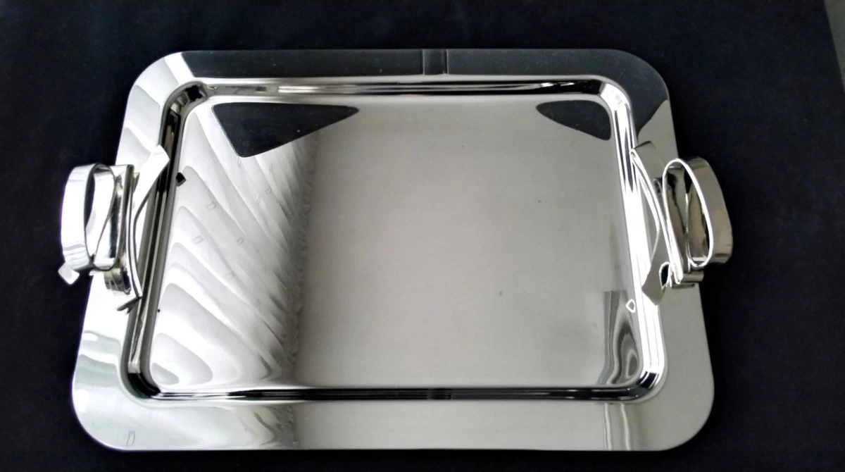 Plateau de service - ZERONE - Acier inoxydable - Rond - 28 cm - Doré