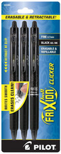 PILOT FriXion Clicker Erasable, Refillable  Retractable Gel Ink Pens, Fine