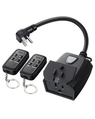 Outdoor Dimmer for String Lights, Two-Remote Control Dimmable Plug, 100FT Range