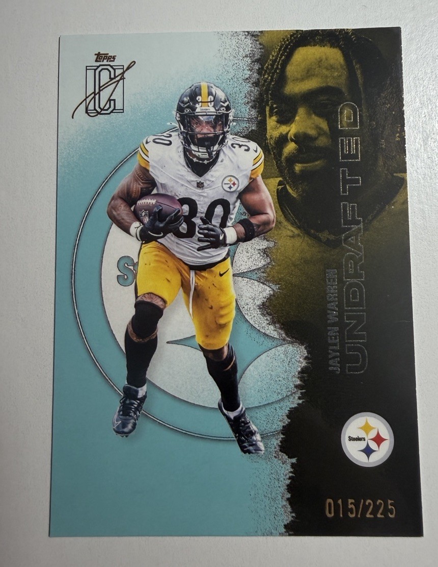 Jaylen Warren 2025 Topps Signature Class Teal /225 #45 Steelers