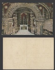 Malta Old Maltese Colour Postcard Chapel of Bones SKULL Valletta Church Interior