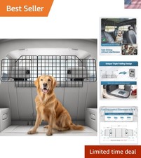 Dog Car Barrier for SUVs, Adjustable Large Pet Gate, Universal-Fit Divider Ca...
