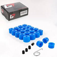 20x Abdeckkappen Radschraubenkappen Set blau 17 mm für AUDI 80 90 100 A4 A6
