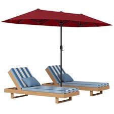 13 FT Double-sided Patio Umbrella Outdoor Large Twin Size Umbrella