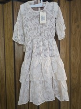 Joyfolie Mia Joy Chamdra Dress In Bone White Girls Size 3