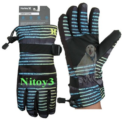 Hurley Block Party Snow Sports Gloves-Resist Water-Windproof  Men S/M: 7½ -8''