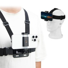 POV Chest Mount for iPhone, Head Mount for Recording Vlog Body Harness Strap ...