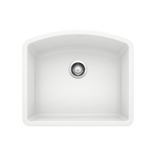 Blanco 440175 Diamond Single Bowl Silgranit II: White Undermount Kitchen Sink