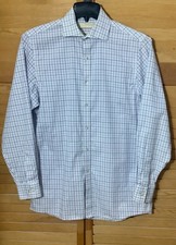 Michael Kors Plaid Button Long Sleeve Dress Shirt Medium 32/33 Non Iron