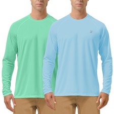 Roadbox Men's 2 Pack UV Sun Protection SPF UPF Large, 2 - Blue, Green
