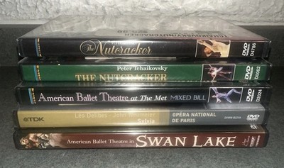 5 DVD of ballet, read&photos, Tchaikovsky Nutcracker, Sylvia Swan Lake Met &more