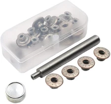 20 Pieces Jeans Button Tack Buttons Snap Fastener Press Studs Metal Style 4 