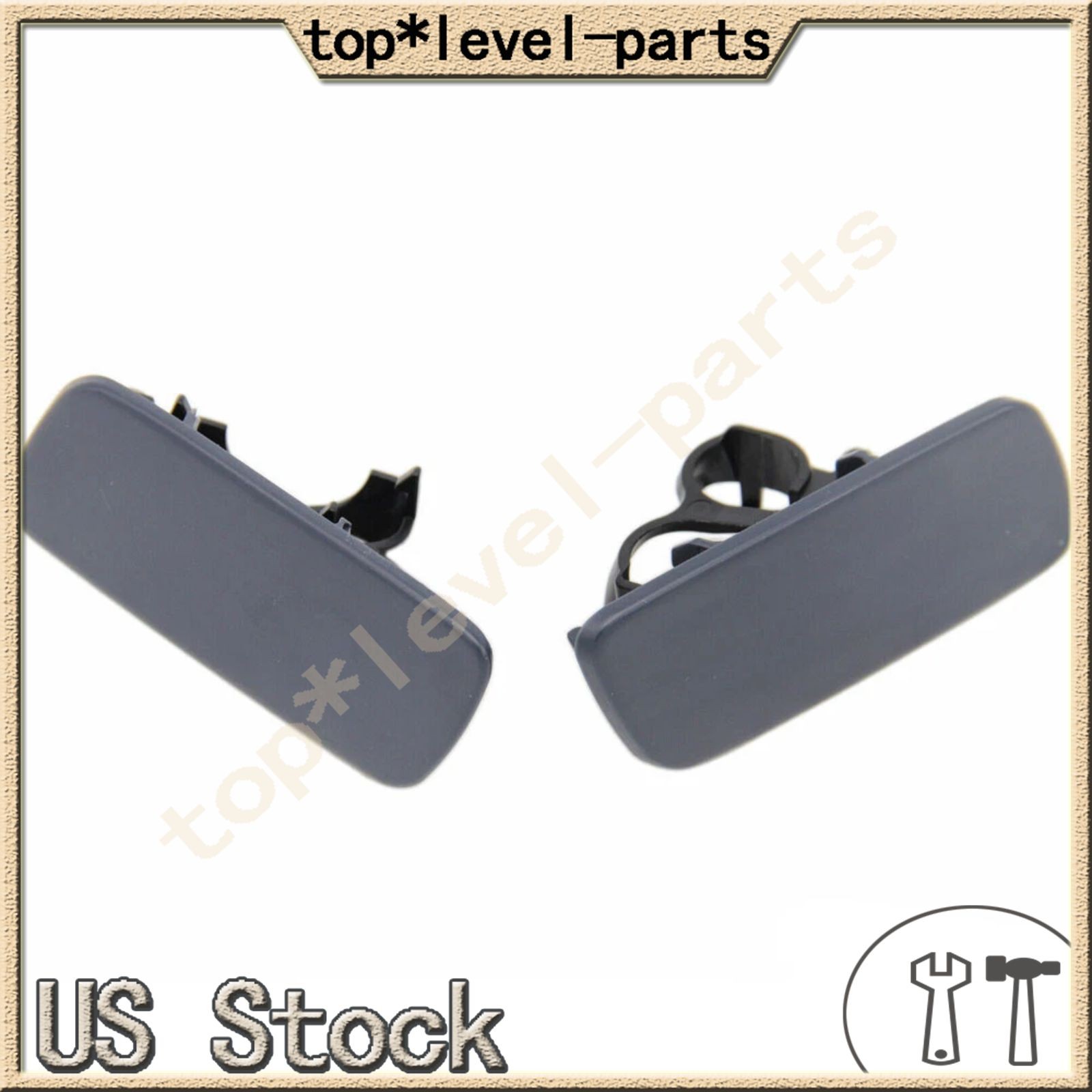 Front LH+RH Headlamp Washer Jet Cover Fit 10-18 Rolls-Royce Ghost 61677244959