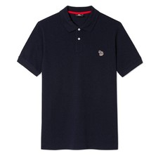 Image of Paul Smith Cotton-Pique Zebra Logo Polo Shirt Dark Navy