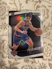 Panini 2024-25 Prizm Black Tyler Kolek #226 White Prizm Rookie Knicks /175