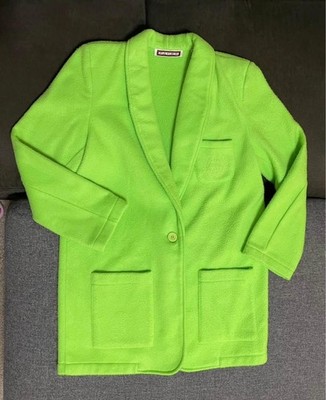 Vintage Pacer Brand Fleece Sport Jacker - Lime Green Size Women's S