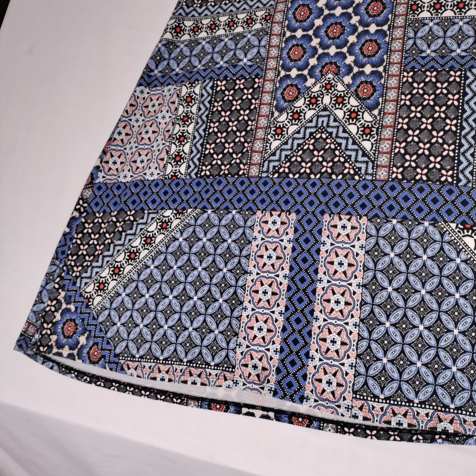 J. Jill Patchwork Blue White Black Patchwork Patt… - image 18