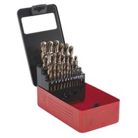 Sealey Hss Kobalt Split Punkt Voll Boden Bohrer Satz 25Pc Metrisch AK4702