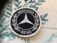 Embroidered Patch - Black  white - Mercedes-Benz - NEW - Iron-on/Sew-on