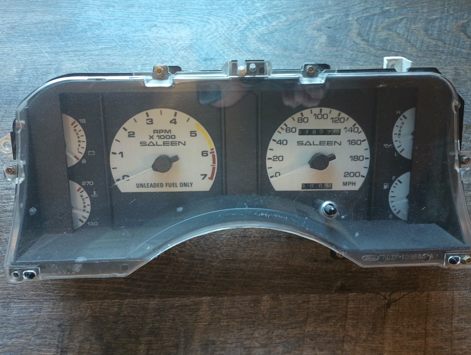1990-93 MUSTANG LX GT 200 MPH Saleen Cobra SPEEDOMETER GAUGE INSTRUMENT CLUSTER
