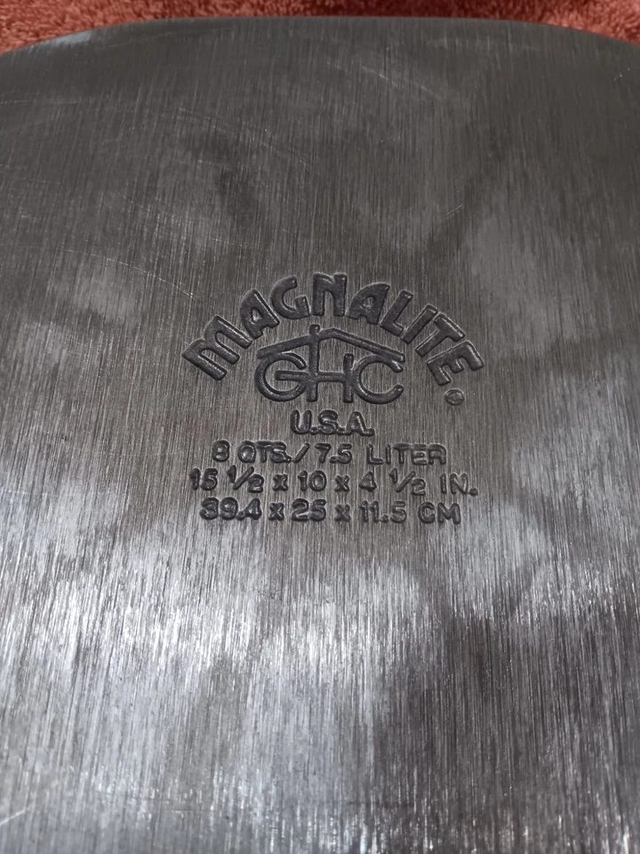 Vtg 3 pc Magnalite GHC Roasterette Dutch Oven 8 Qt Pan/Lid/Trivet Aluminum 4265 - Image 3 of 4