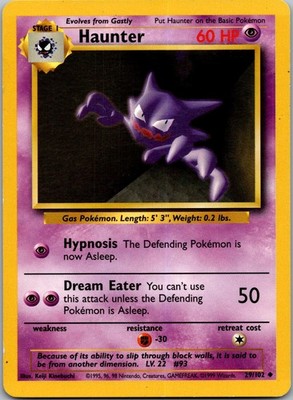 Haunter 029/102 Base Set Uncommon HP