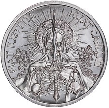 Intaglio Mint Fiat Justitia Ruat Caelum 2 oz .999 Fine Silver Art Round 100.51 per troy oz