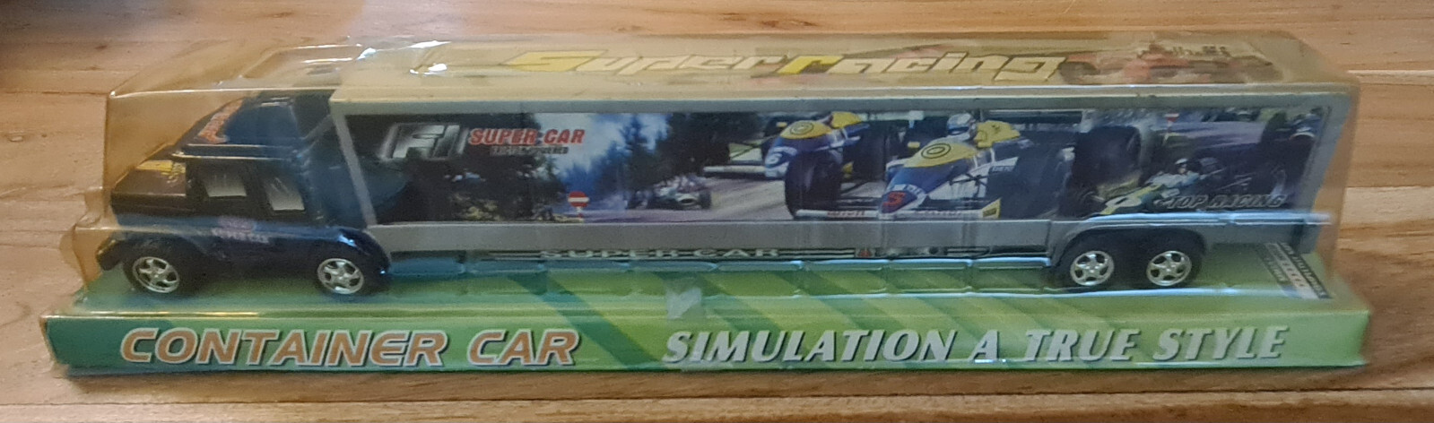 Vintage 90s RIG Container Racing Truck Toy 37cm Long NOS