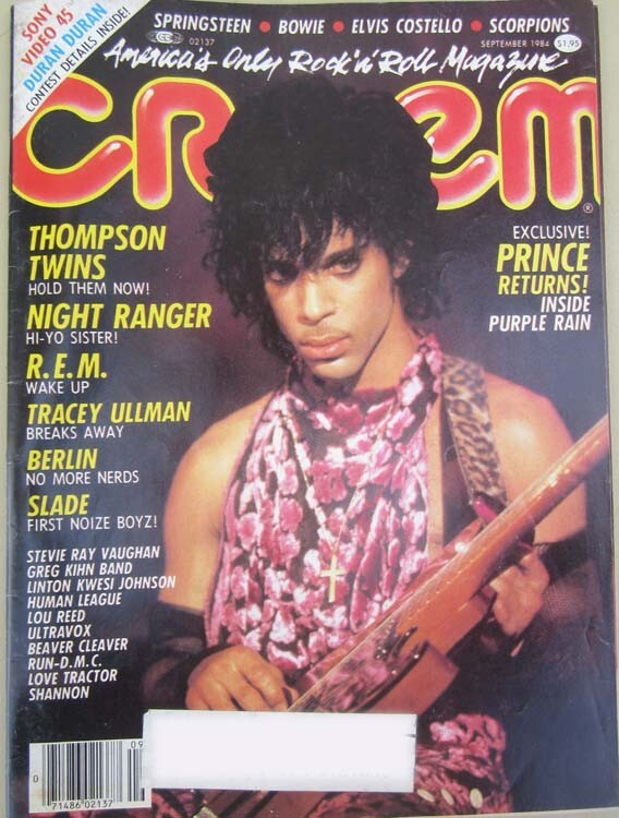 CREEM magazine Sept 1984 - PRINCE cover, Night Ranger, R.E.M, Scorpions Calendar