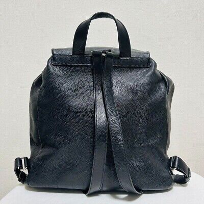 PRADA Vintage Backpack Drawstring Logo Rare Leather Black PRADA Vintage Backpack Drawstring Logo Rare Leather Black
