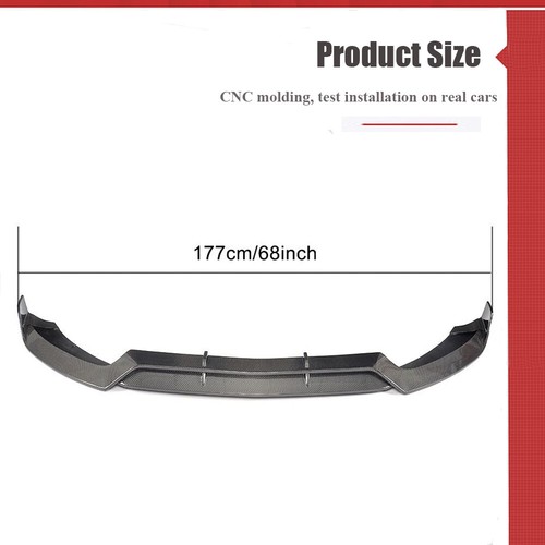 For Benz W205 C200 C250 C300 C43 15-17 REAL CARBON Front Bumper Lip Splitter - Picture 7 of 13