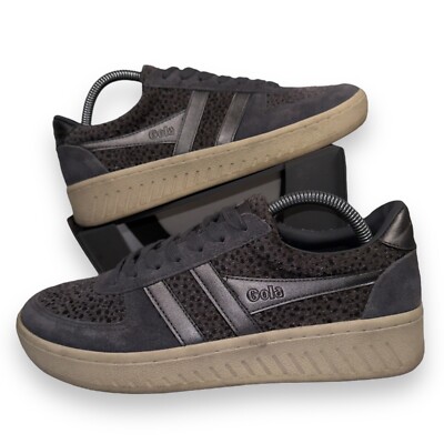 Gola Grandslam Savanna Animal Print Sneakers Grey CLB116