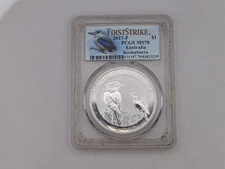 2017 P Australia Kookaburra 1 oz Silver Coin PCGS MS 70 | First Strike
