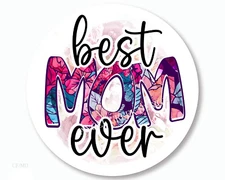 Mother's Day Favors Tye Die Best Mom Ever Scrapbook Stickers Envelope Seals