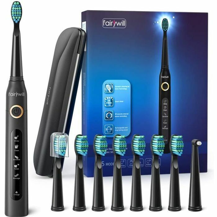 Brosse à dents électrique sonique sans fil idéale pour la douche et les voyages