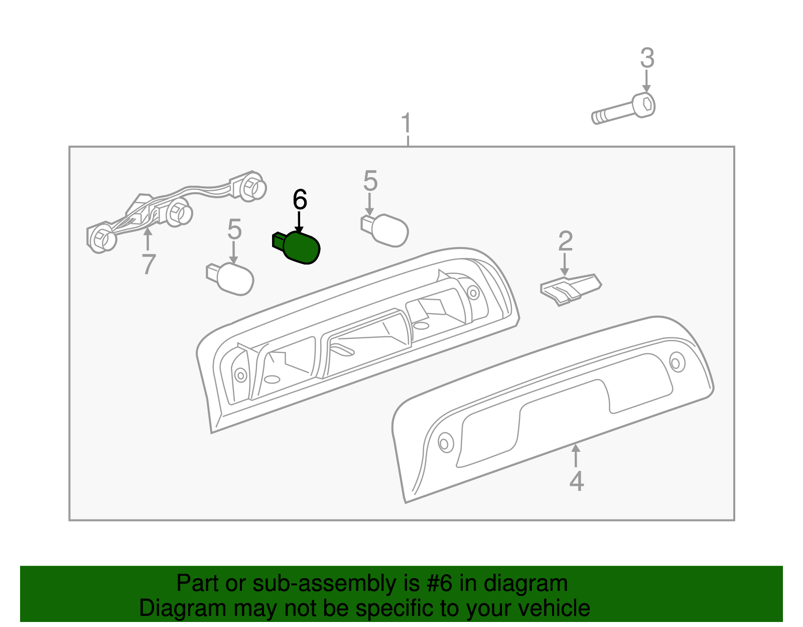 Genuine GM Brake and Center High Mount Brake Light Bulb 13503361 eBay