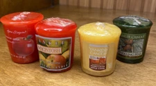 4 Votive Candles Yankee Time & Again Sparkling Pine Macintosh Honeycrisp Apple