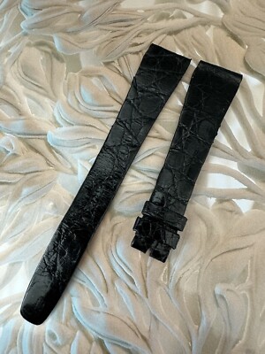 Vintage Patek Philippe Black Alligator Band Unpadded 20mm With 14mm End
